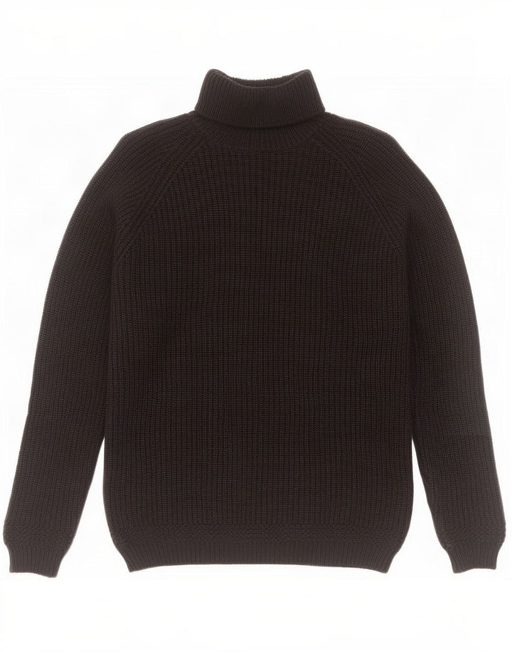 Maglione maglione a collo alto da uomo Zara grande in cotone nero