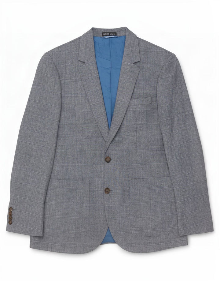 Giacca blazer a 2 bottoni Marks & Spencer da uomo UK 38 a quadri blu medio