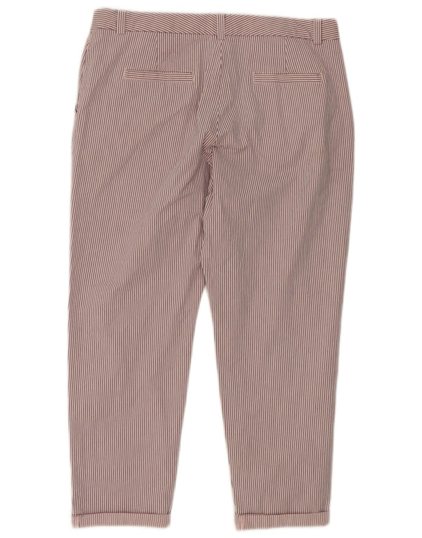 Pantaloni corti da donna Marks & Spencer UK 14 Large W34 L25 a righe rosa