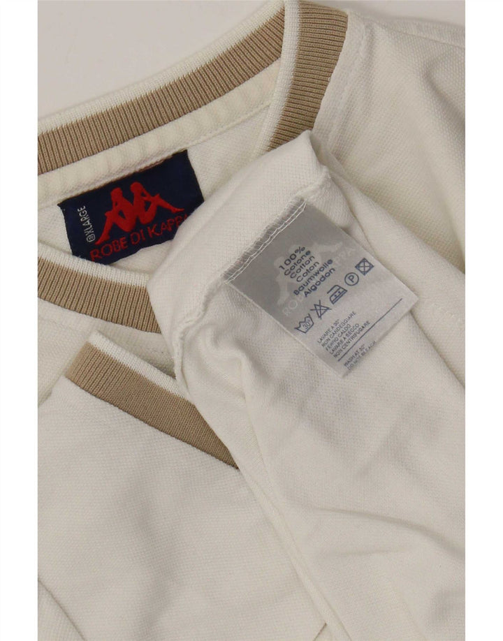T-shirt uomo Kappa Top XL in cotone bianco