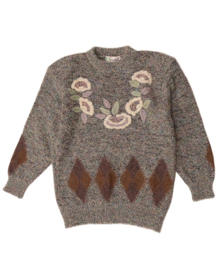 Maglione maglione girocollo da donna Aierluoman UK 20 2XL multicolore