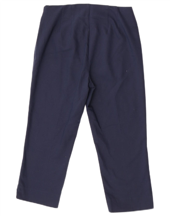 Pantaloni Capri da donna Chaps US 6 Medium W27 L21 Poliestere blu navy
