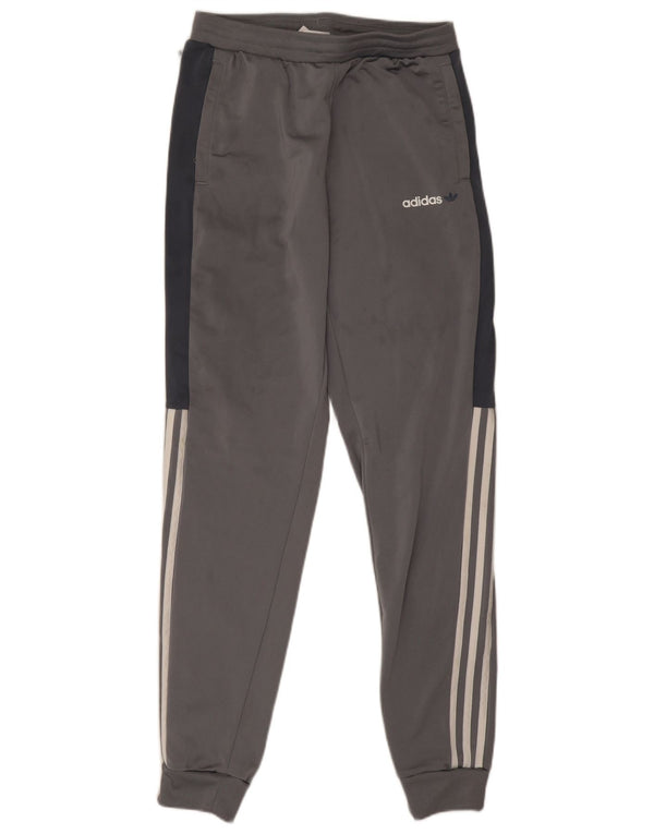 Pantaloni da tuta da ragazzo Adidas Joggers 15-16 anni W28 L31 Grigio Colourblock