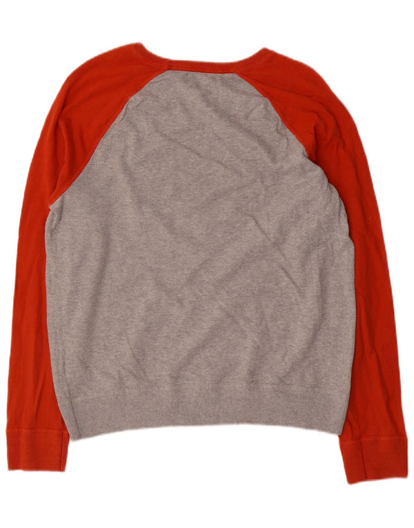 Maglione maglione da donna con scollo a barca Gap UK 14 Cotone color block grigio medio