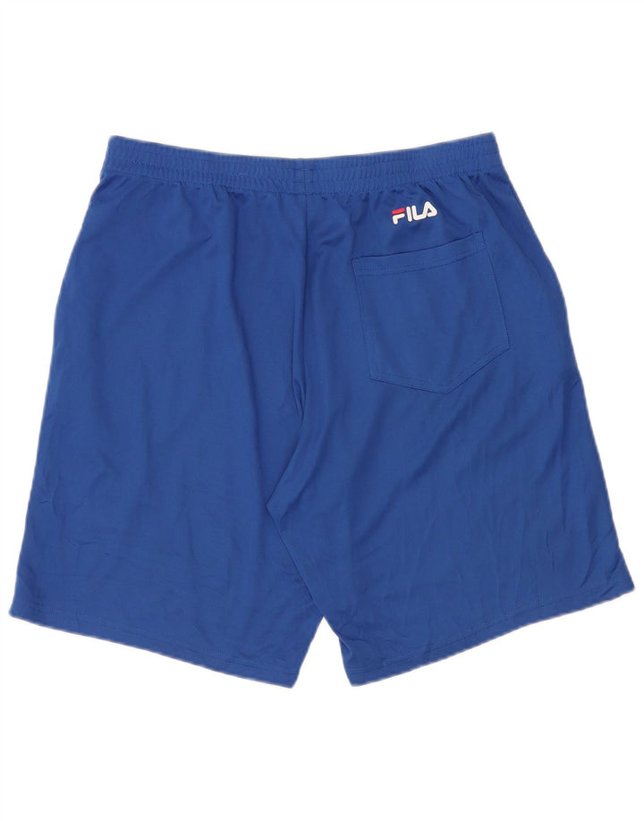 Pantaloncini sportivi grafici da uomo FILA grandi in poliestere blu