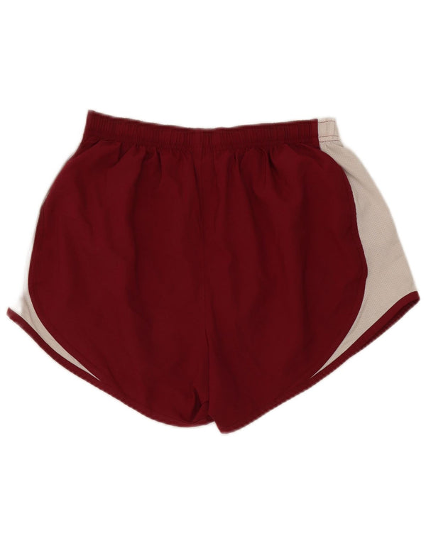 Pantaloncini sportivi Nike da donna Dri Fit UK 10 piccoli poliestere color block bordeaux