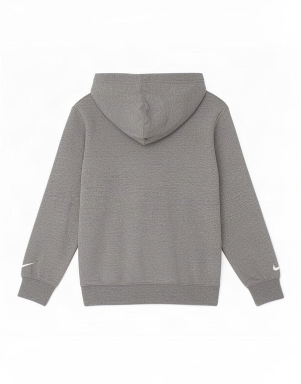 Nike Boys Graphic Hoodie Jumper 6-7 Years Large Grey Cotton