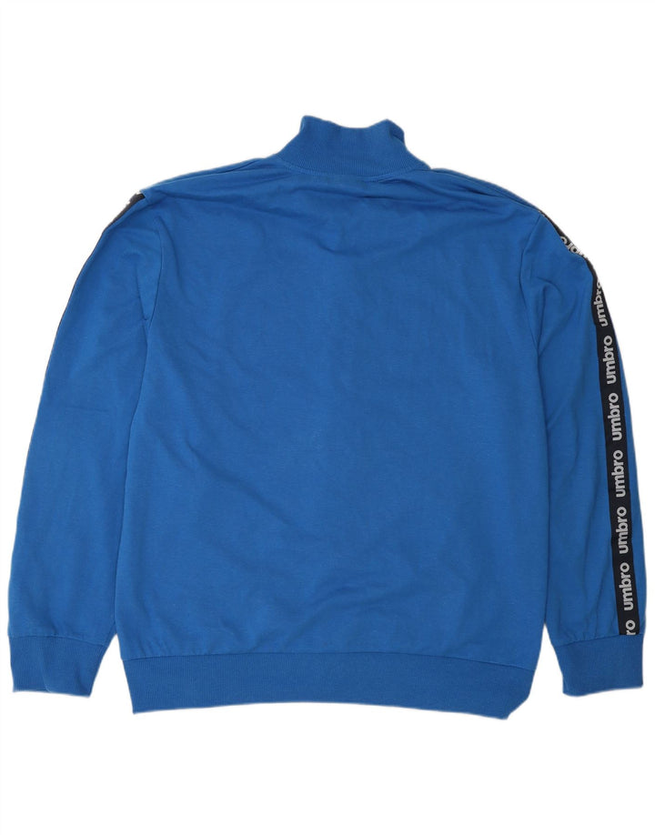 Giacca da ginnastica grafica da uomo Umbro 2XL in cotone color block blu