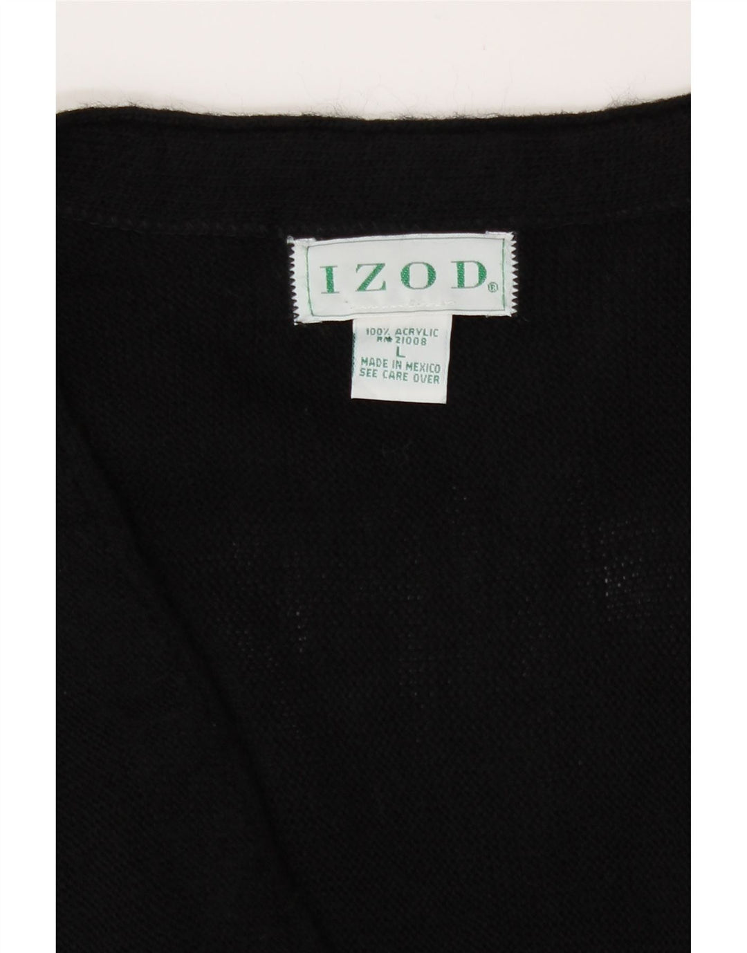 Maglione cardigan da uomo Izod grande acrilico nero