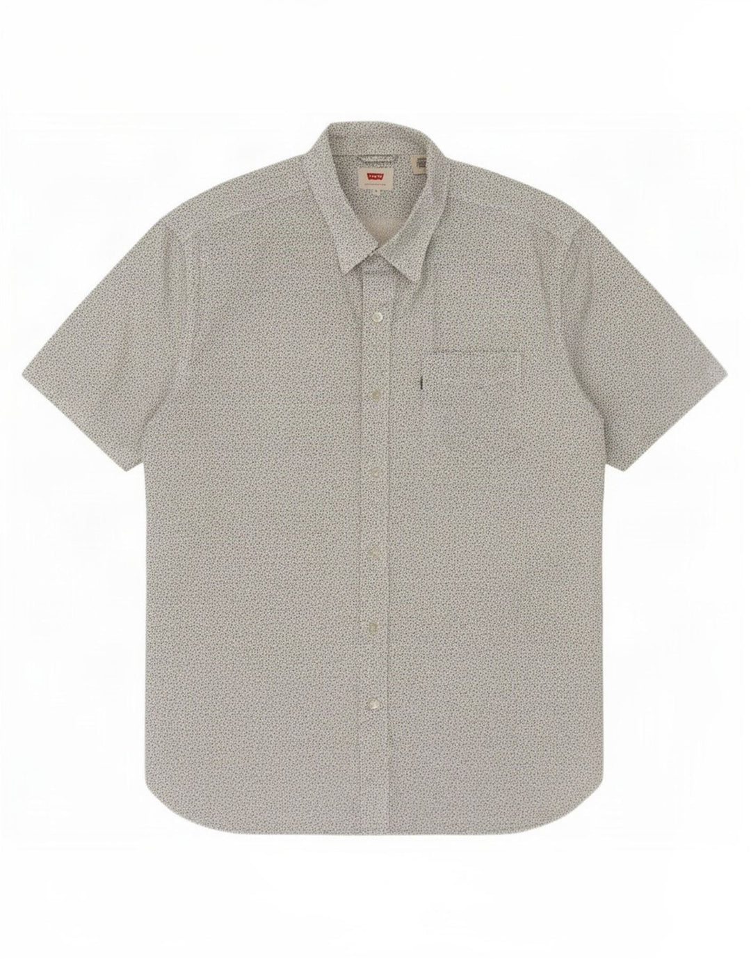 Levi's Camicia a maniche corte da uomo con motivo astratto in cotone bianco medio