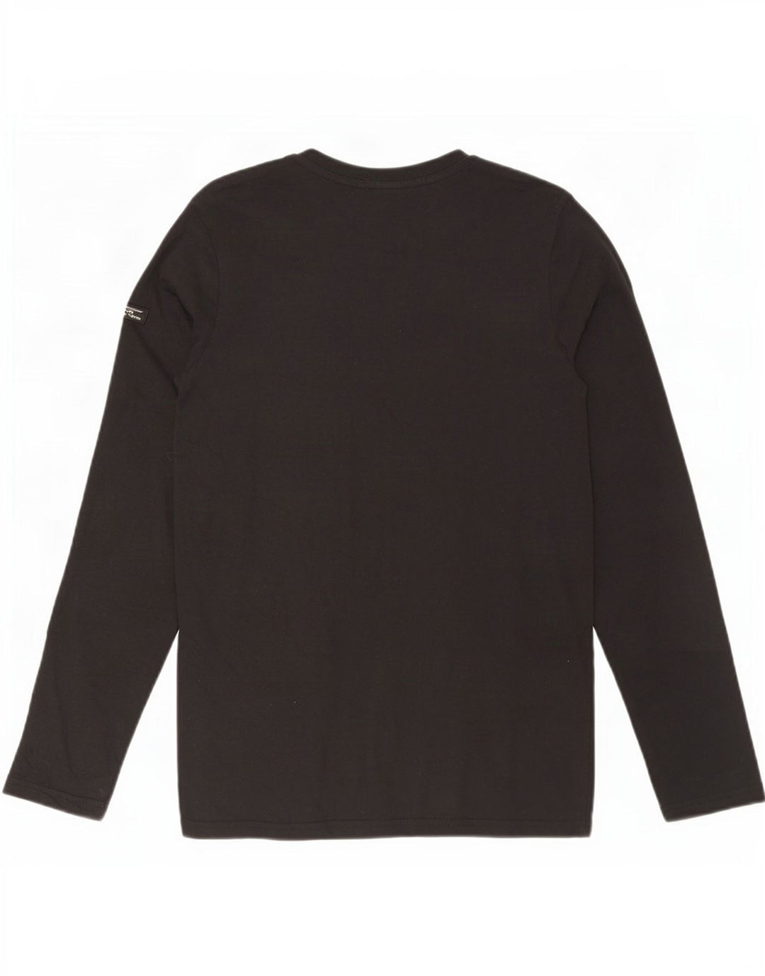 Top grafico da uomo Superdry a maniche lunghe in cotone nero medio