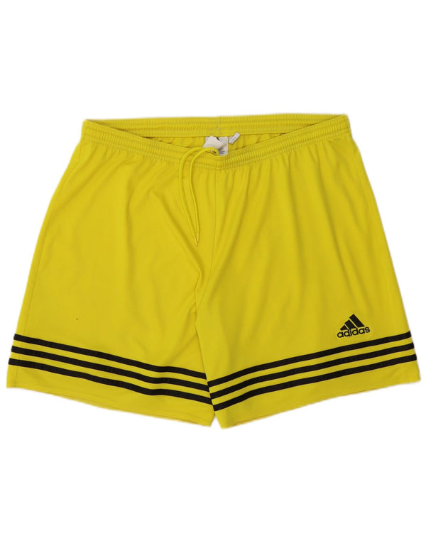 Pantaloncini sportivi Adidas Climalite da uomo di grandi dimensioni in poliestere giallo