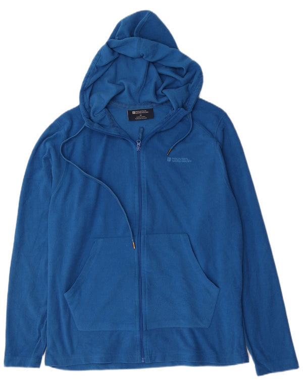 Giacca in pile con cappuccio da uomo Mountain Warehouse UK 38 Poliestere blu medio