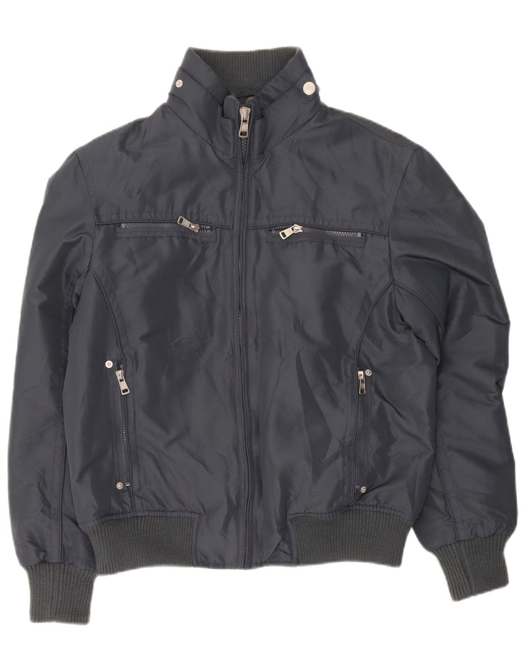 Giubbotto bomber da uomo vintage UK 38 Poliestere grigio medio