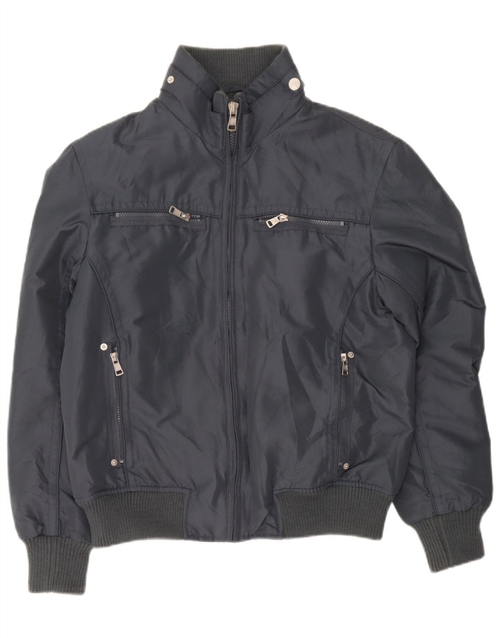 Giubbotto bomber da uomo vintage UK 38 Poliestere grigio medio
