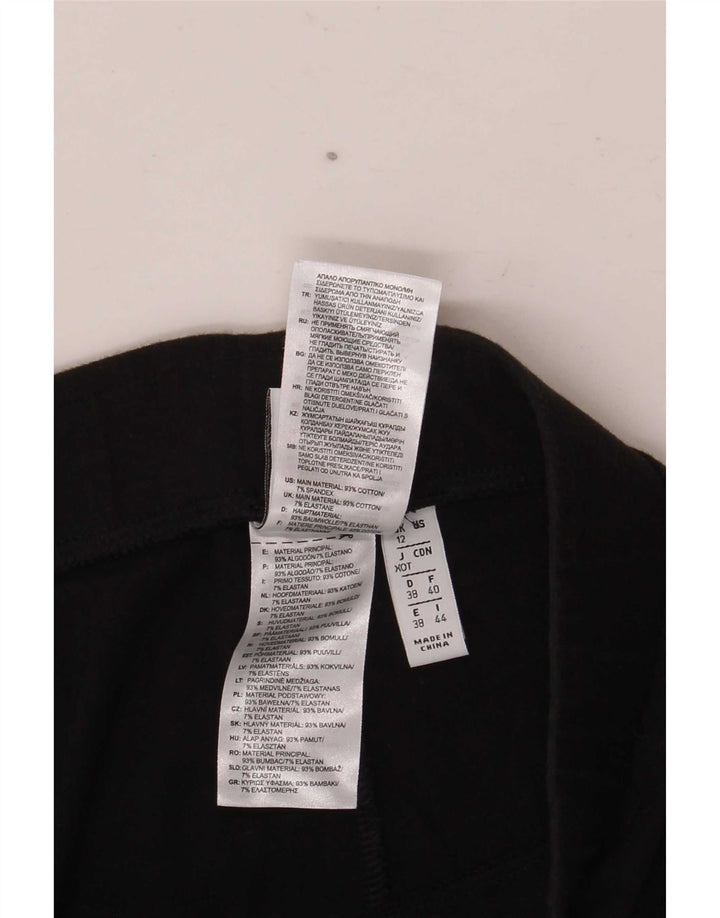 Leggings grafici da donna Adidas UK 12 cotone medio nero