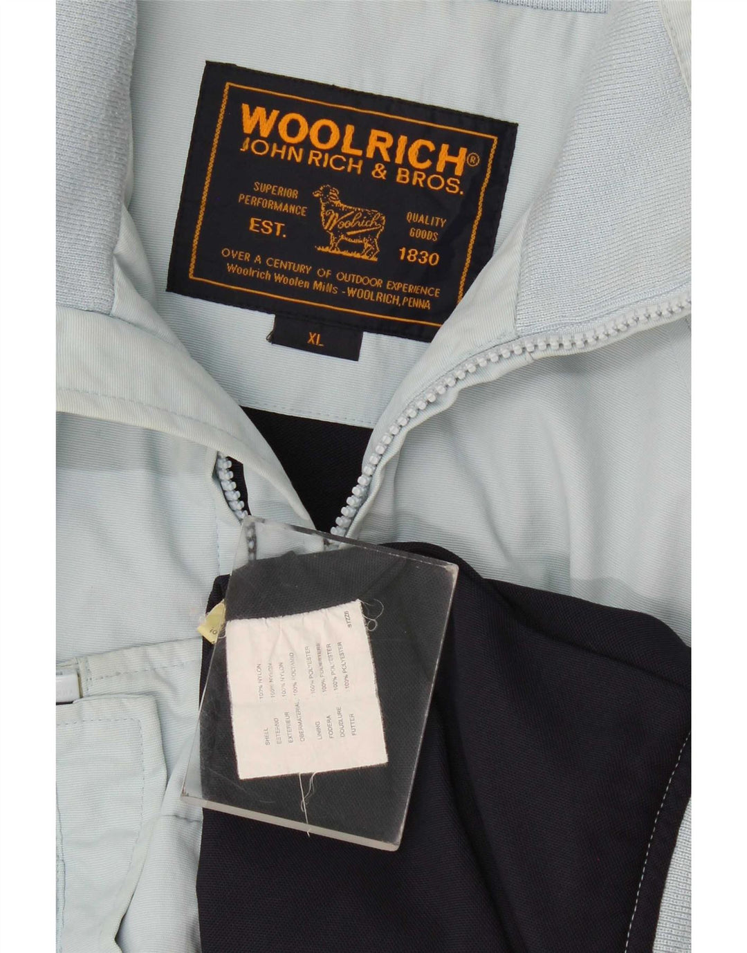 Giubbotto bomber da uomo Woolrich UK 42 XL nylon blu
