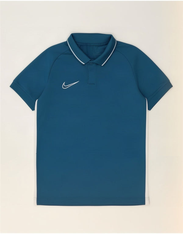 Polo Nike da ragazzo, 12-13 anni, grande, in poliestere color block blu