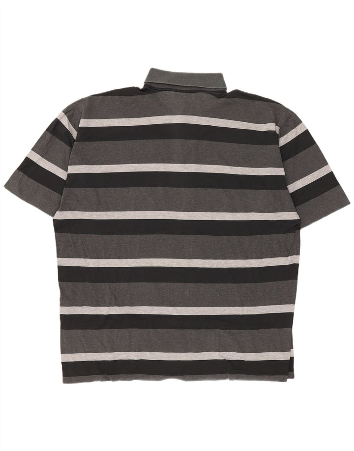 PAUL & SHARK Polo da yachting da uomo in cotone a righe grandi grigie