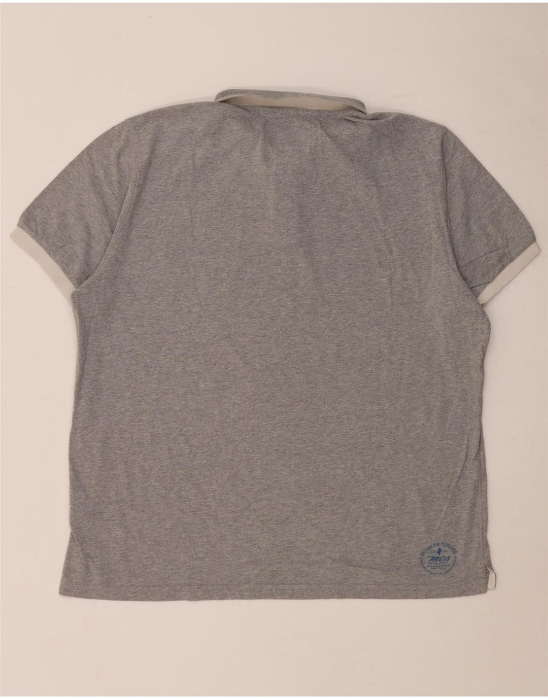 Polo grafica da uomo Marlboro Classics XL in cotone chiazzato grigio