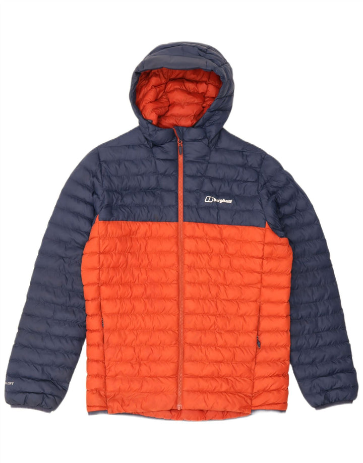 Giacca imbottita con cappuccio da uomo Berghaus UK 38 Poliammide color block blu medio
