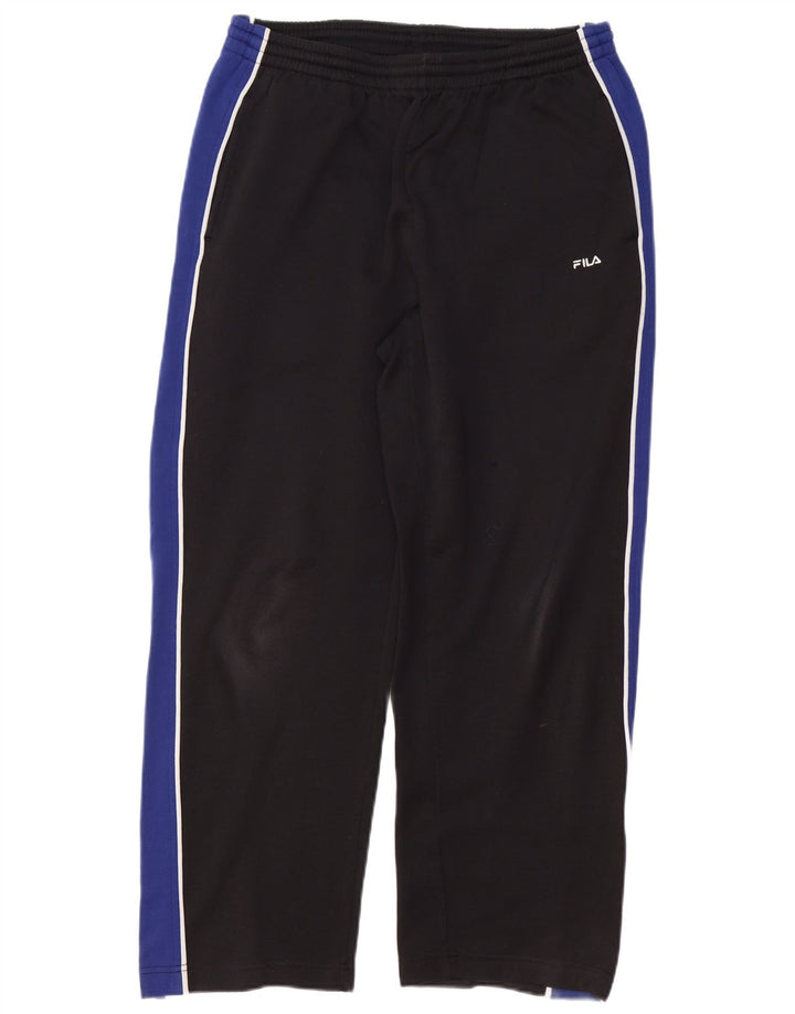 Pantaloni da tuta da uomo FILA piccoli in poliestere color block nero