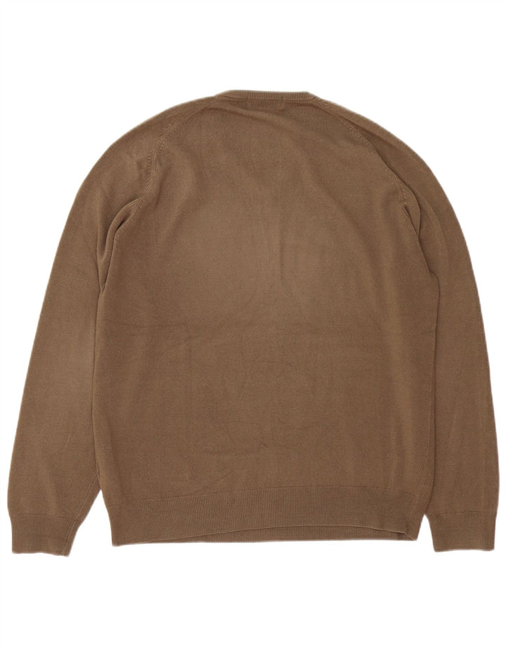 Maglione da uomo con scollo a V blu Harbour Marks & Spencer marrone medio