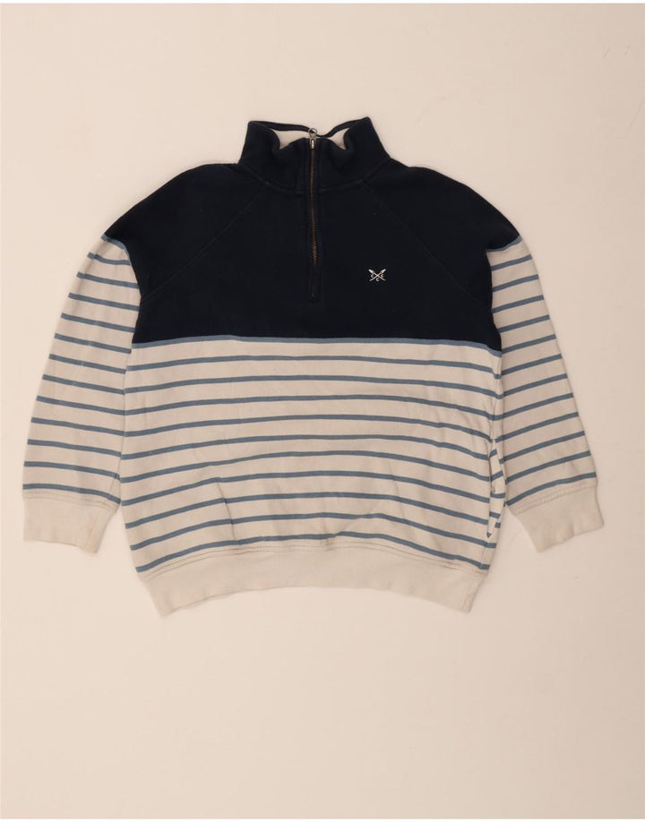 Crew Clothing Felpa da donna Maglione UK 12 Medium Navy Blue Striped
