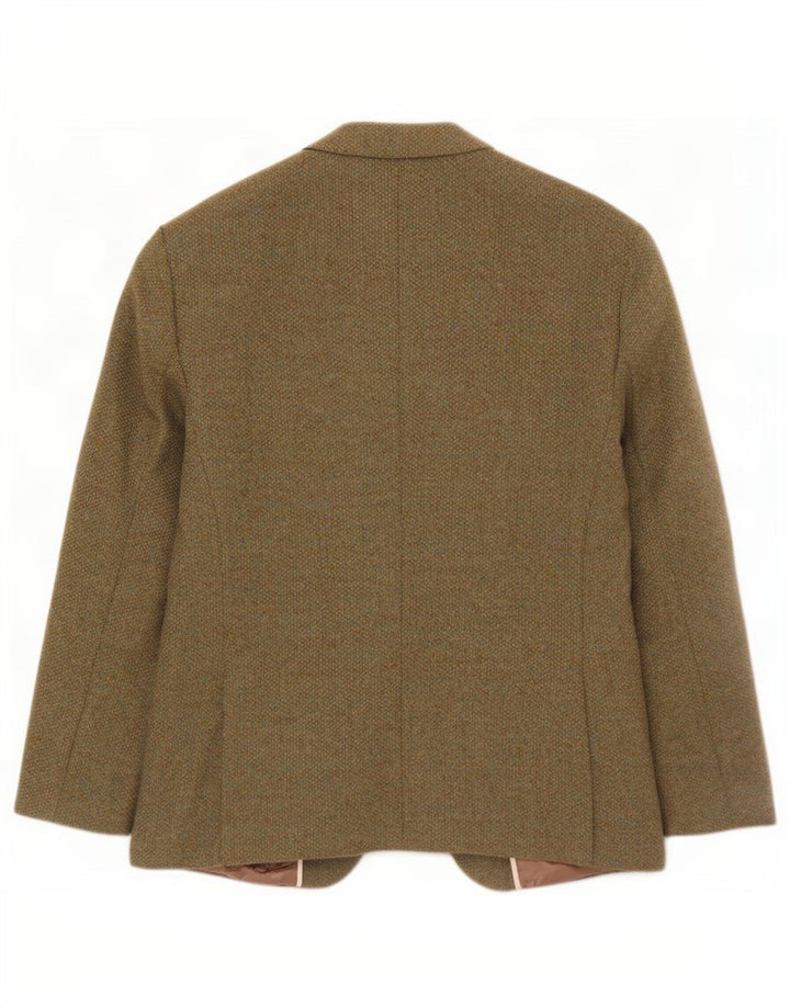 Giacca blazer da uomo Marks & Spencer vestibilità regolare a 2 bottoni UK 38 medio cachi