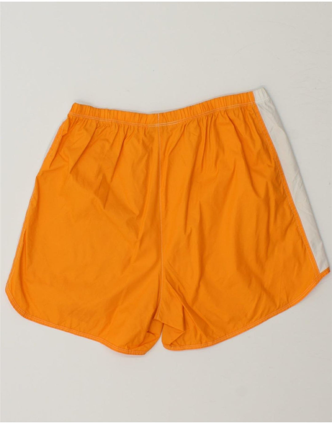 NIKE Womens Sport Shorts US 12/14 Large  Orange Colourblock Polyamide Vintage Nike and Second-Hand Nike from Messina Hembry 