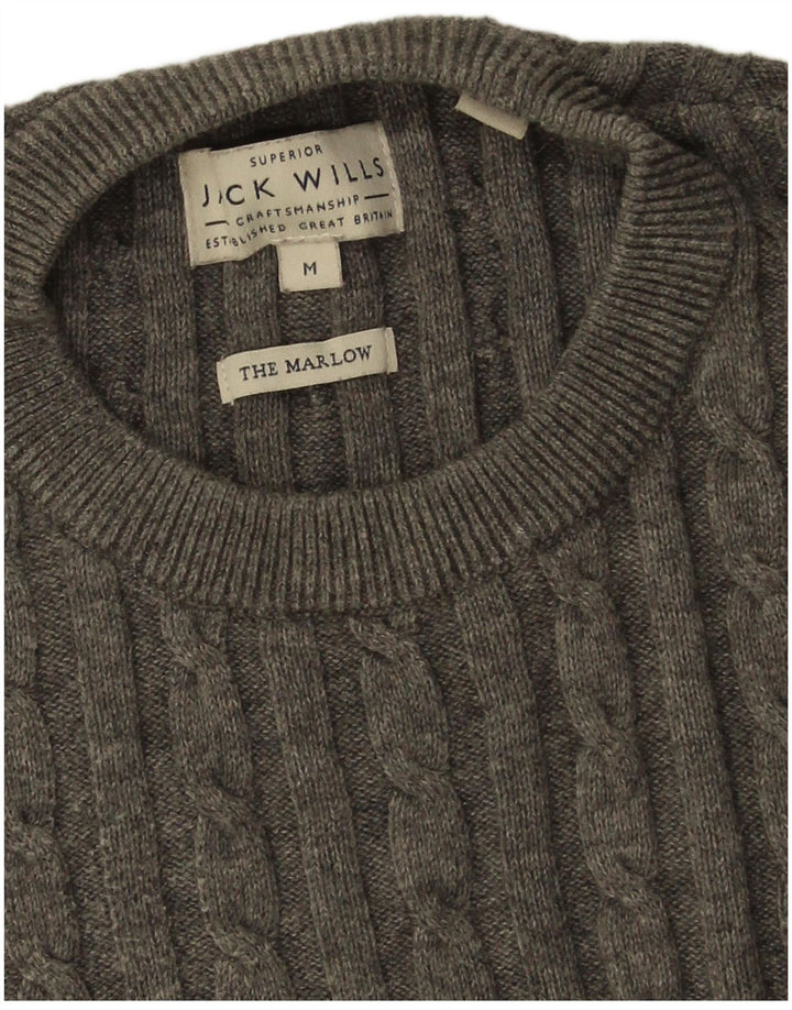 JACK WILLS Maglione maglione girocollo da uomo The Marlow Grigio medio