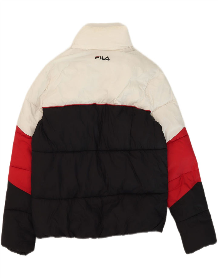 Giacca imbottita con cappuccio Fila da ragazzo 13-14 anni in nylon color block multicolore