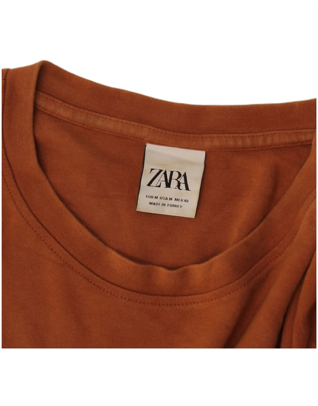 T-shirt Zara da uomo Top Marrone medio