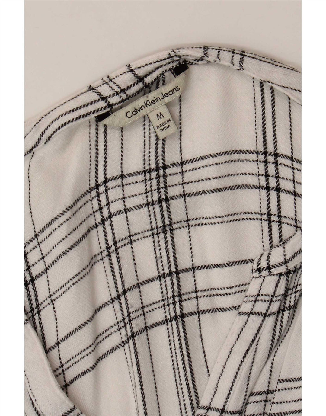 Camicia da donna Calvin Klein Jeans UK 12 medio bianco a quadri