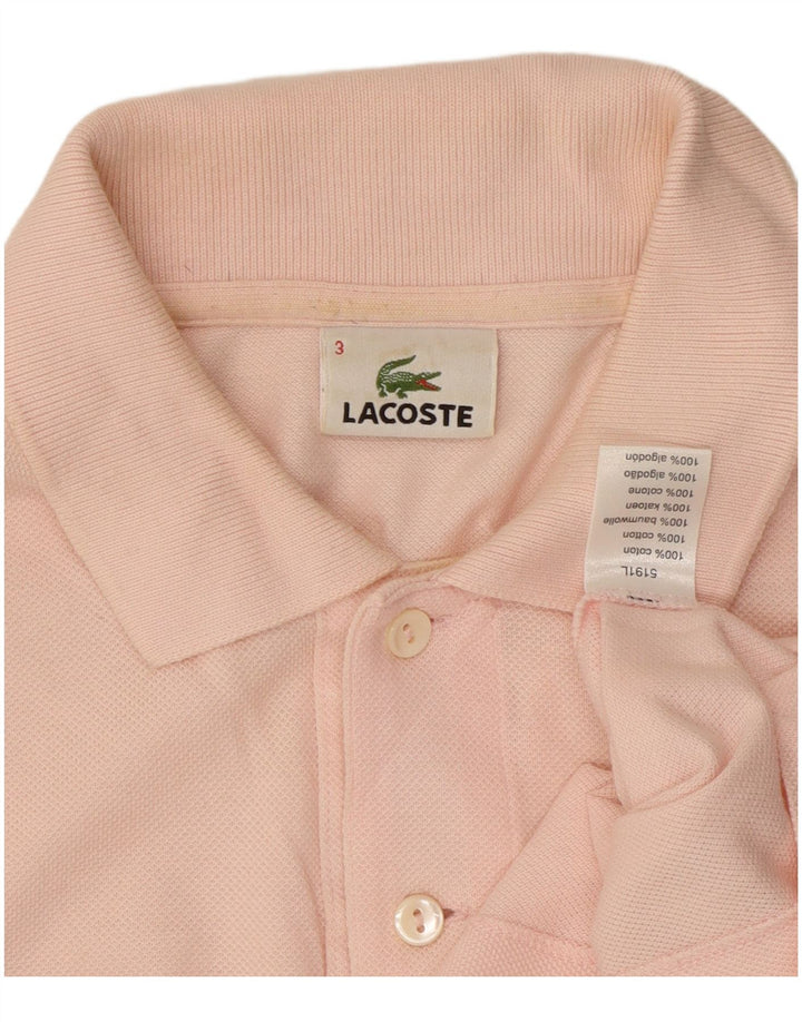 Polo da uomo Lacoste taglia 3 piccola in cotone rosa