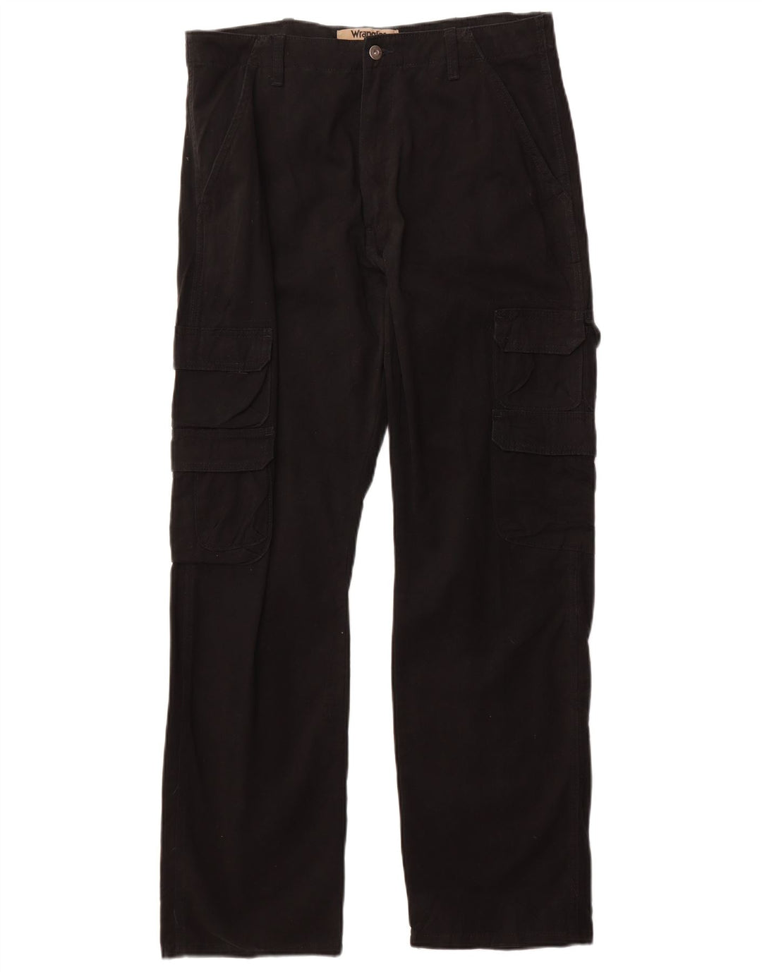 Pantaloni cargo dritti da uomo Wrangler W34 L32 cotone nero