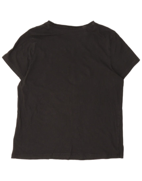 T-shirt grafica da donna Puma UK 16 grande cotone nero