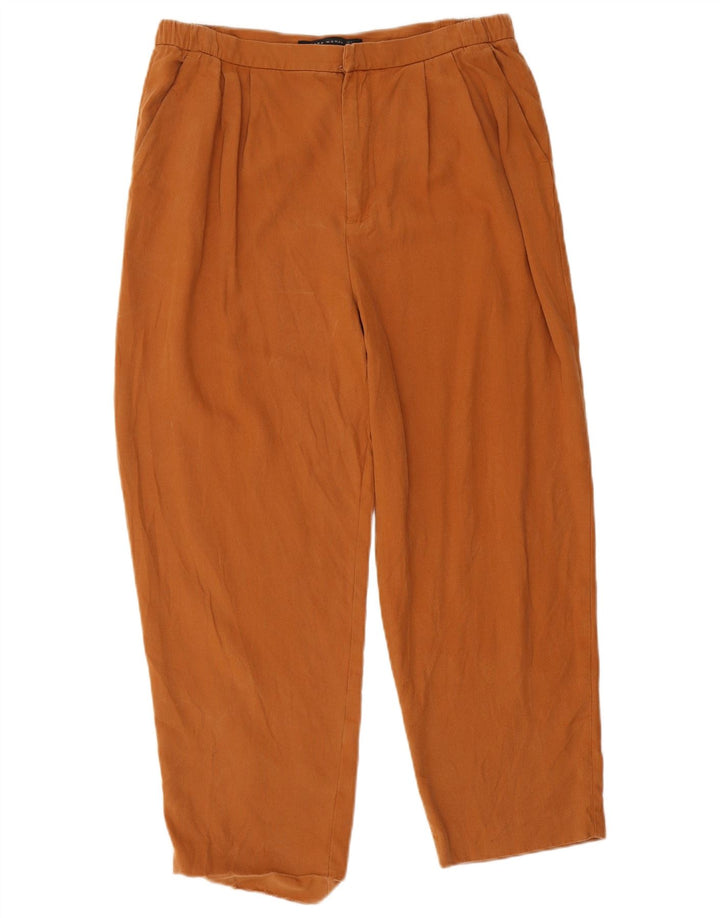 Pantaloni cropped larghi da donna Zara medi W28 L24 marroni