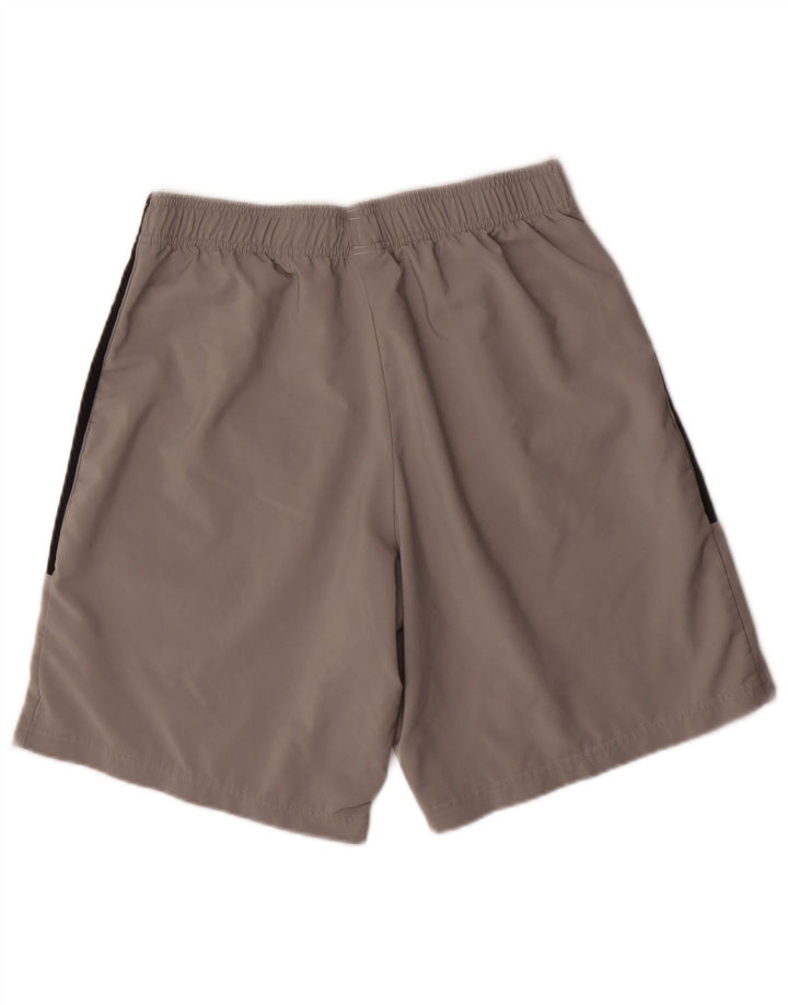 Pantaloncini sportivi Adidas da uomo in poliestere grigio medio