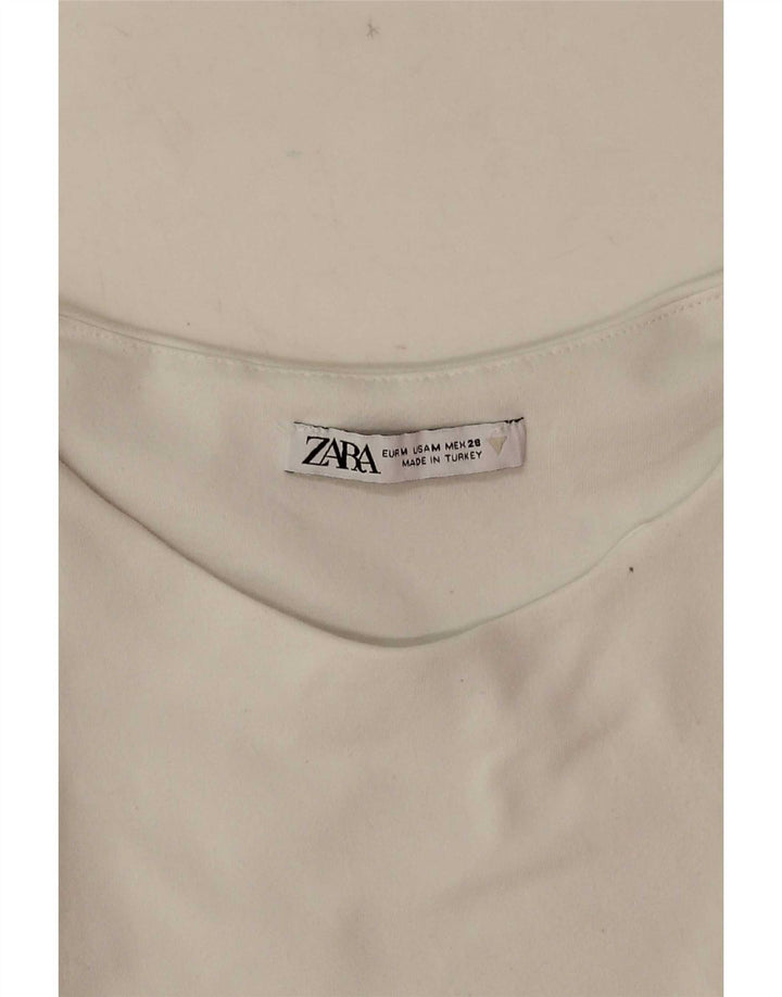 Body senza maniche da donna Zara UK 12 bianco medio