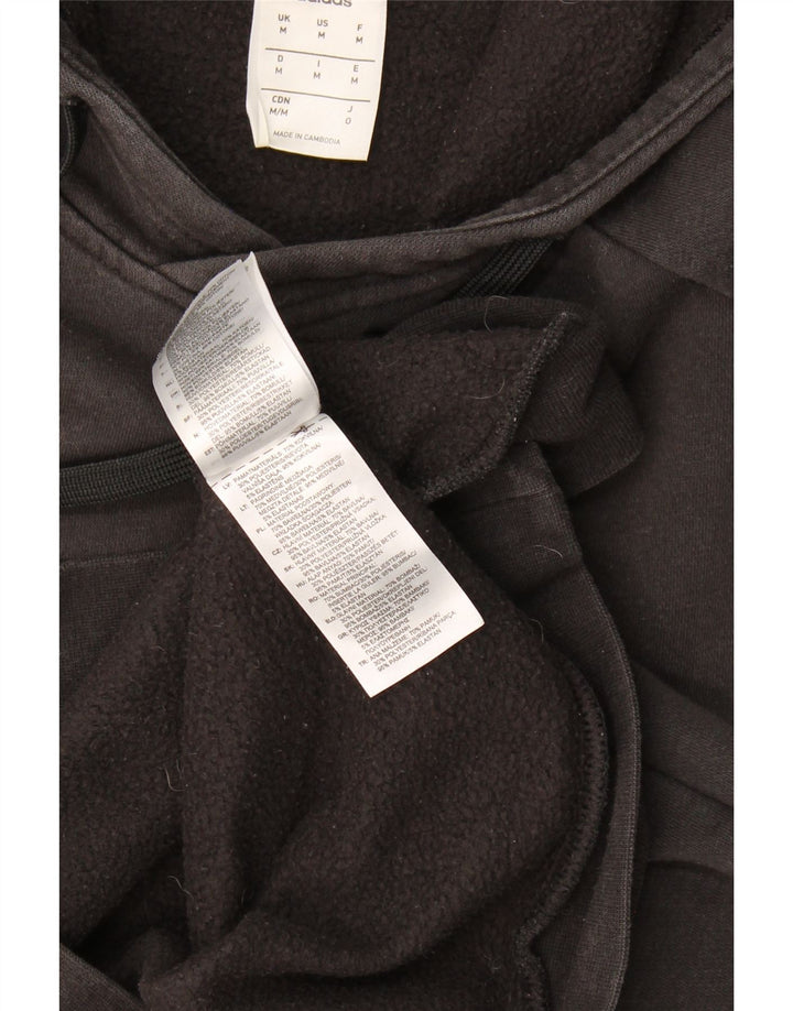 Felpa con cappuccio da uomo Adidas Medium in cotone nero