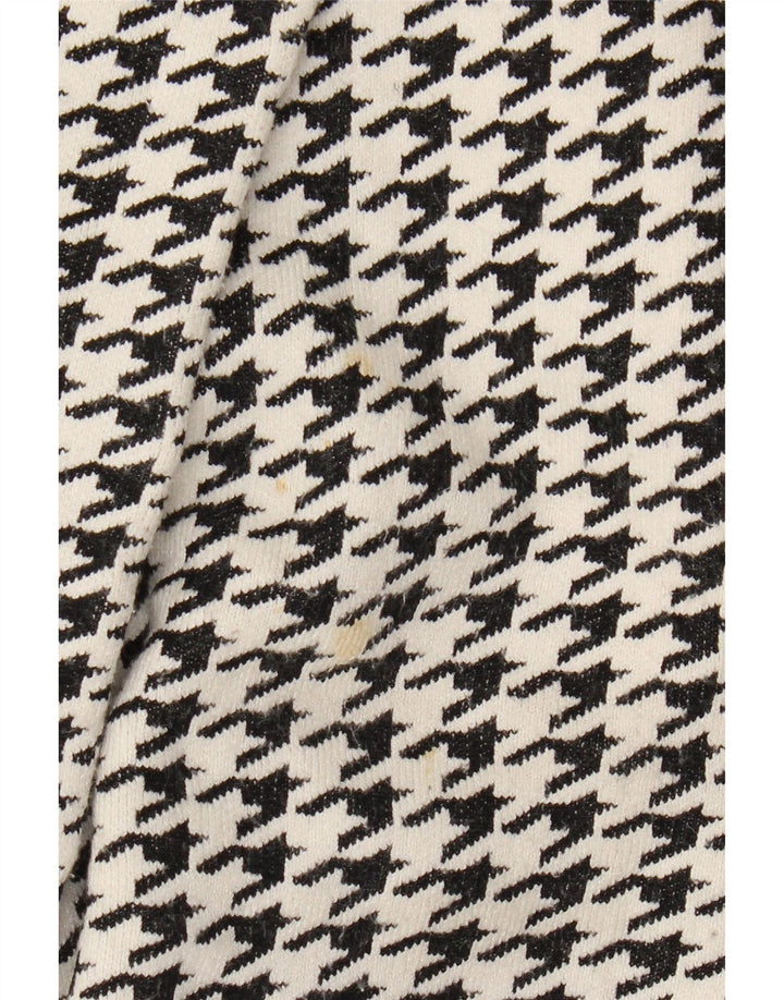 Soprabito oversize da donna Zara UK 10 piccolo in viscosa pied de poule nera