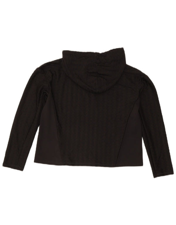 Felpa con cappuccio corta da allenamento Puma da donna UK 6 XS Nero Argyle/Diamante