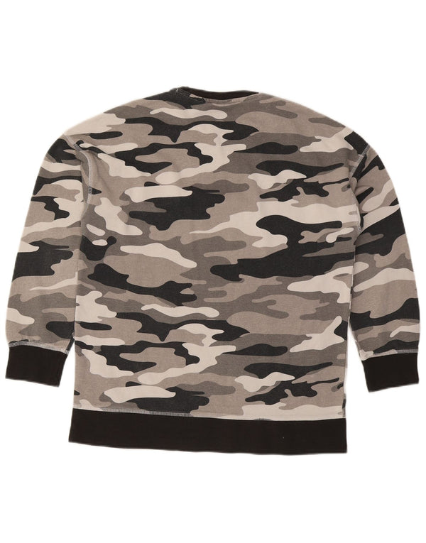 Felpa grafica Champion da ragazzo, 13-14 anni, XL, colore grigio mimetico