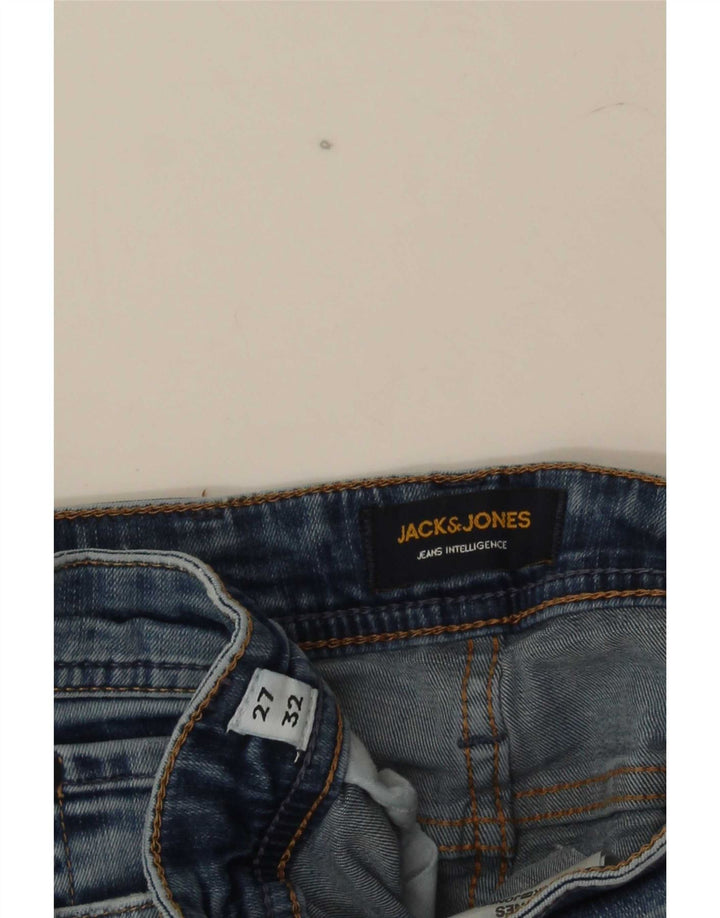 Jack & Jones Uomo GLENN Slim Jeans W27 L32 Cotone Blu