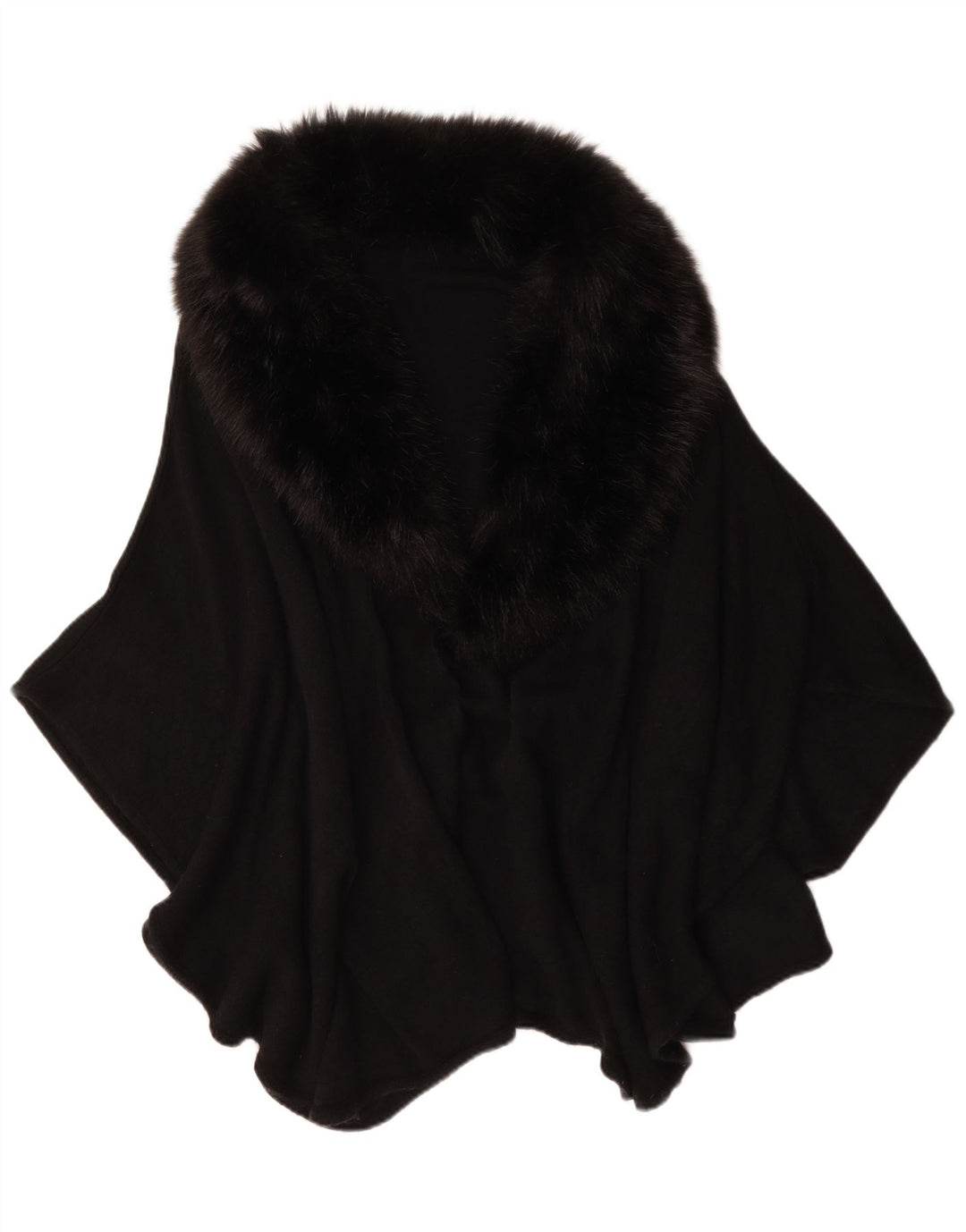 Cappotto poncho vintage da donna, taglia unica, nero