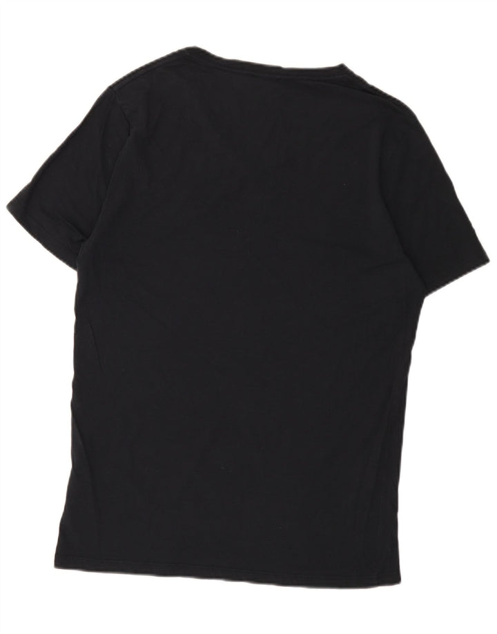 T-shirt da uomo Reiss Top in cotone nero medio