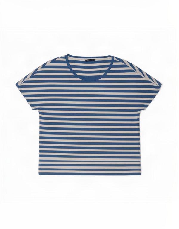 Marks & Spencer Womens Blouse Top UK 18 XL Blue Striped Polyester