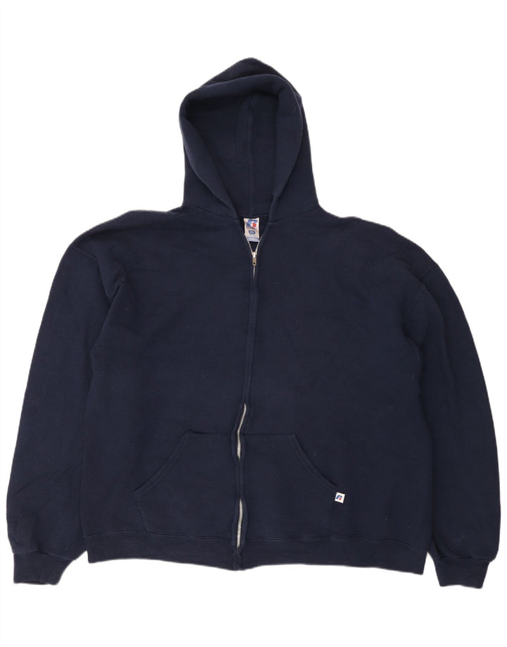 RUSSELL ATHLETIC Maglione con cappuccio e zip Dri-Power da donna UK 18 XL Blu navy