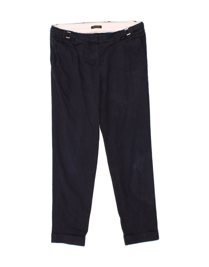 MASSIMO DUTTI Womens Slim Chino Trousers EU 40 Medium W30 L29 Navy Blue Vintage Massimo Dutti and Second-Hand Massimo Dutti from Messina Hembry 
